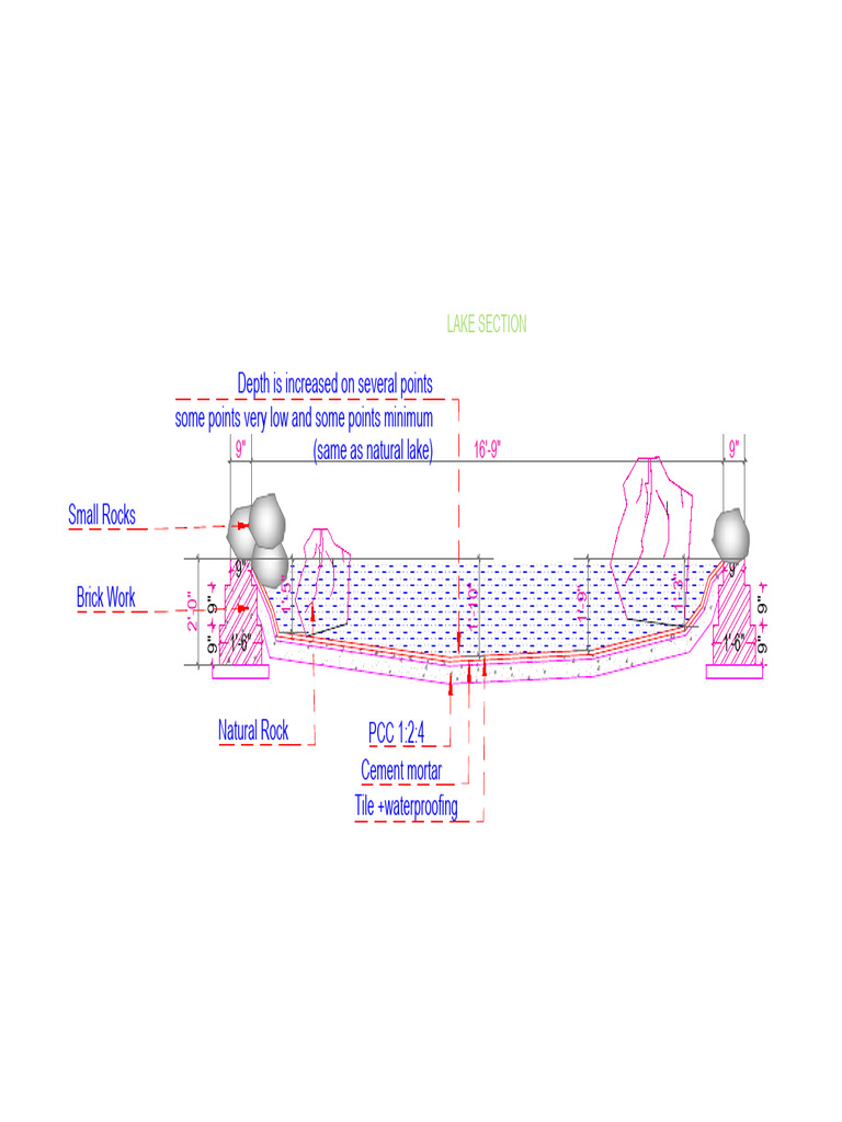 Lake Section Construction Details | PDF