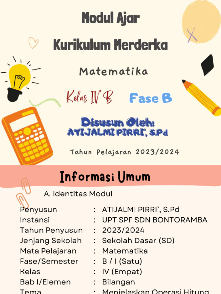 PPG Modul Ajar PPL 1 (Atijalmi) | PDF