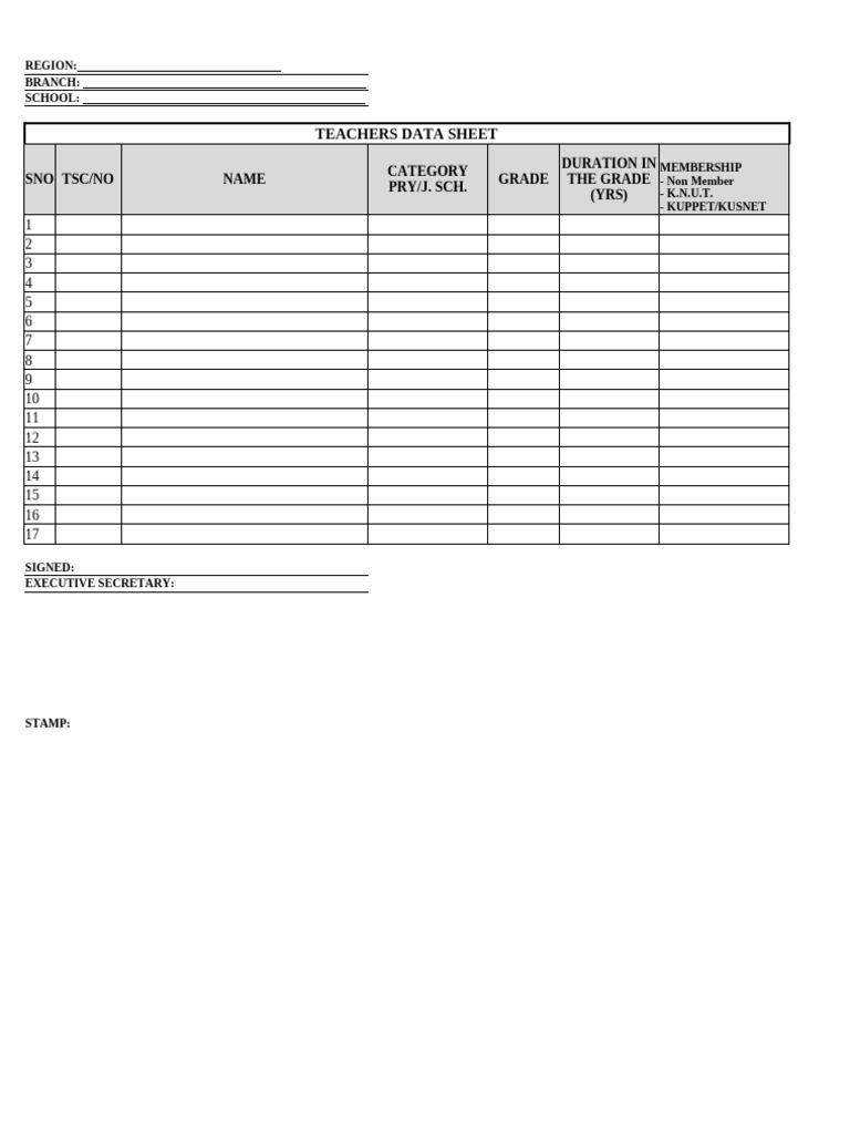 Data Collection Template | PDF