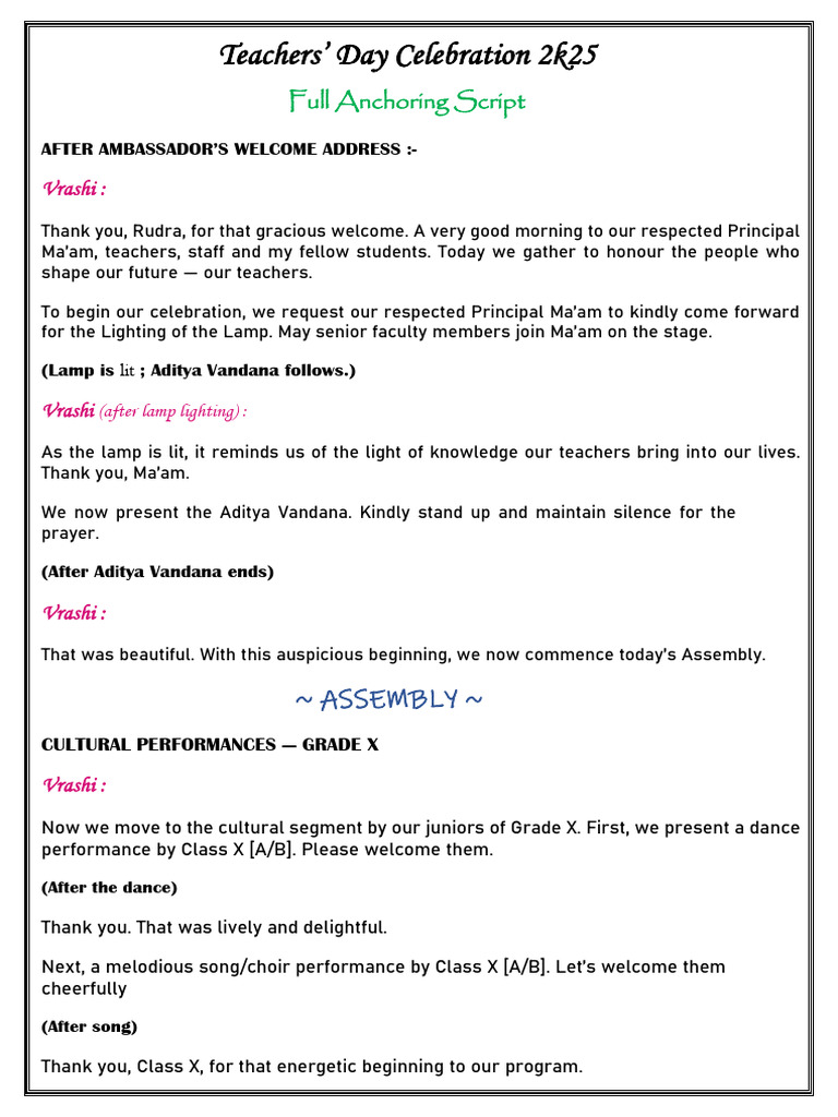 TDC '25 Anchoring Script | PDF