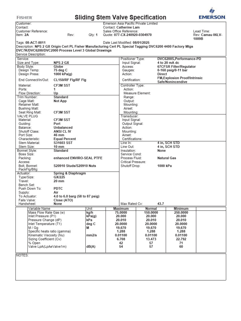 Sliding Stem Valve Specification Guide | PDF | Valve | Pipe (Fluid ...