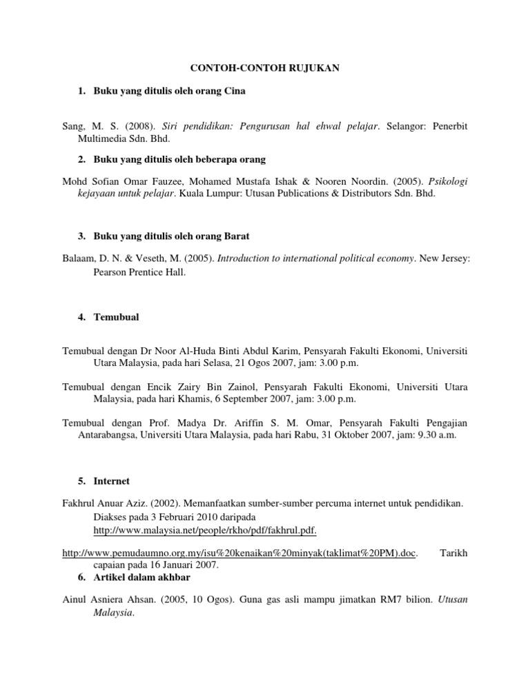 Contoh Rujukan | PDF