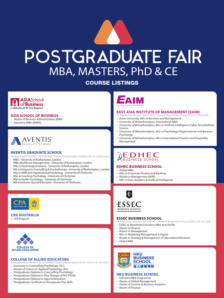 Graduate Programs Overview 2023-2027 | PDF | Psychotherapy | Master's ...