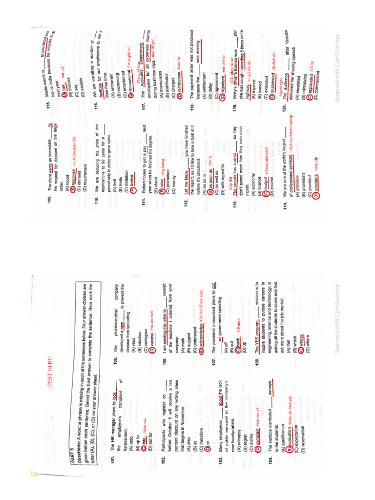 TEST 10 Full | PDF