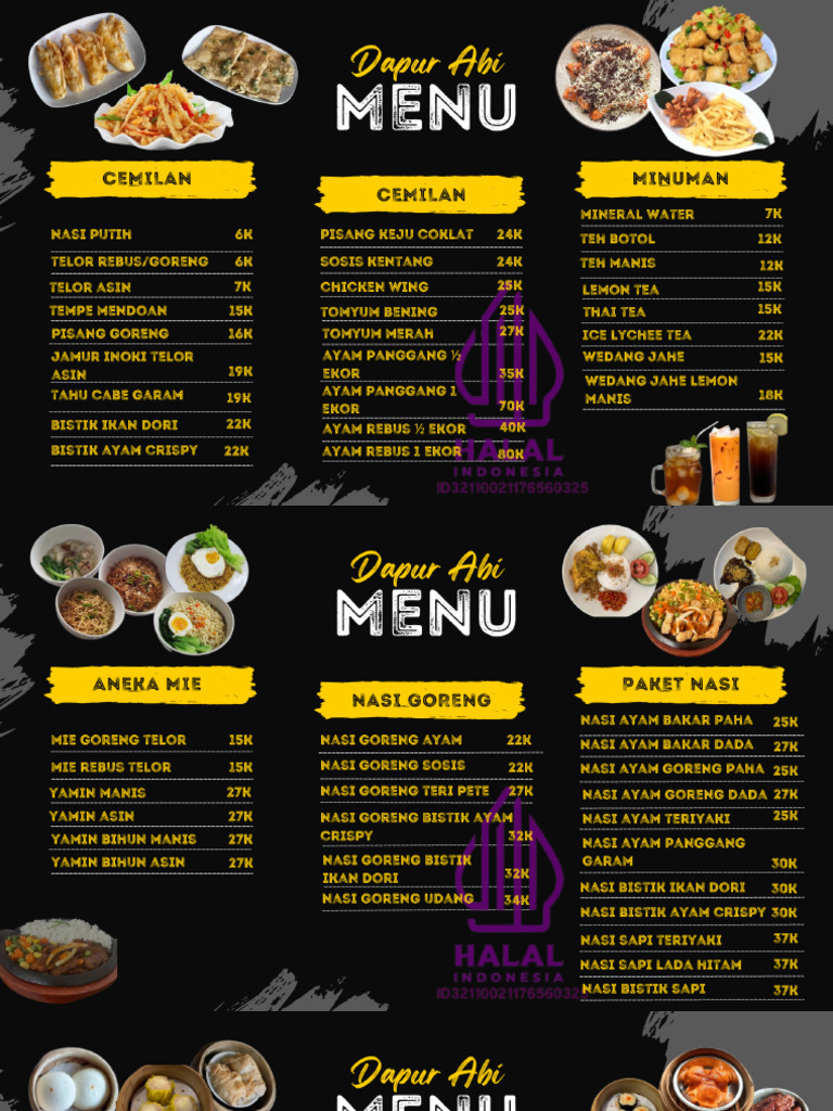 Menu Baru Dapur Abi | PDF