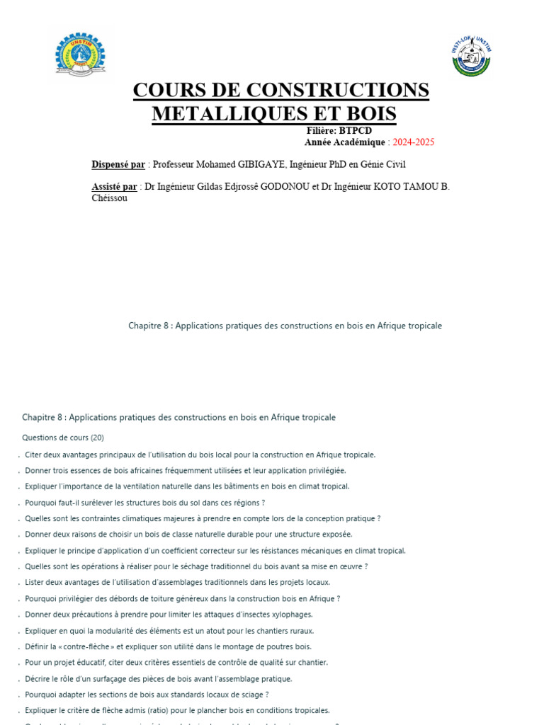 Applications du bois en construction tropicale | PDF | Bois (matériau ...