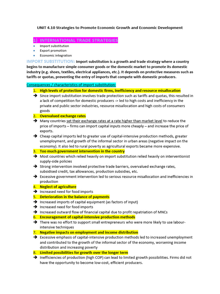 Economic Growth Strategies Explained | PDF | Aids | Poverty