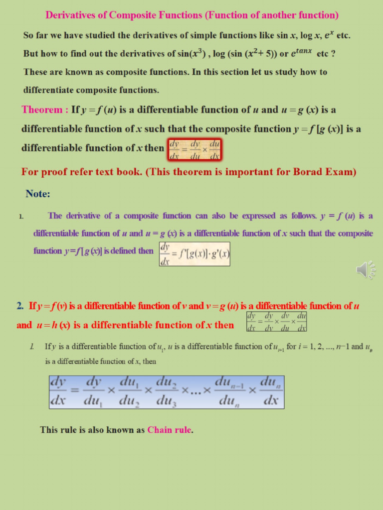 CHAIN RULE Presentation | PDF