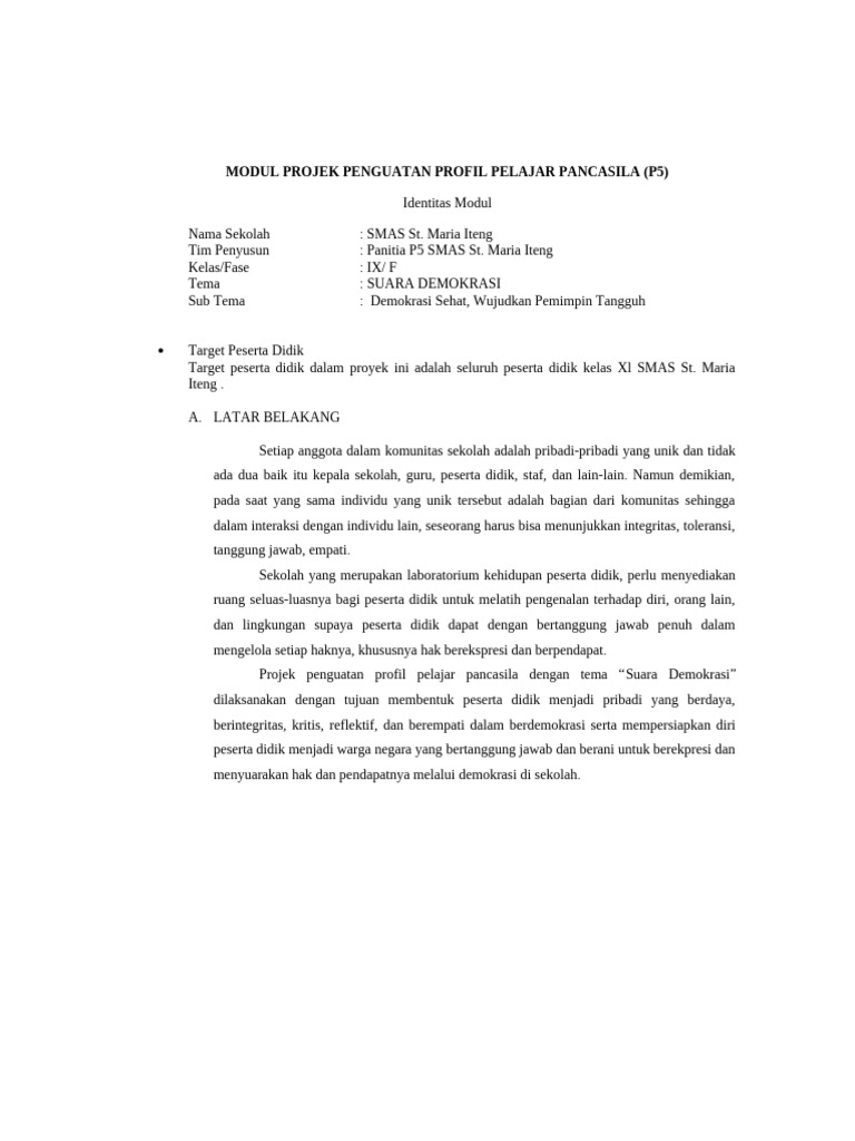 Modul Program p5 Kls Xi-1 | PDF