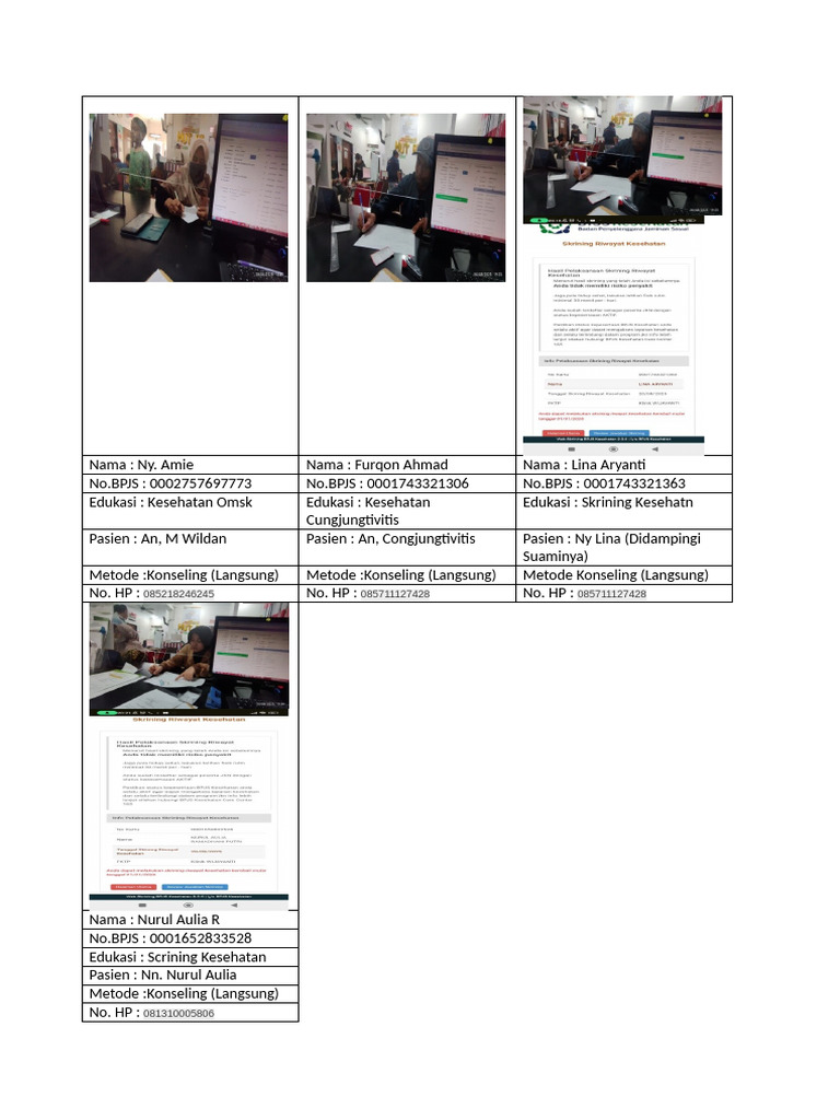 Data Pasien dan Edukasi Kesehatan | PDF