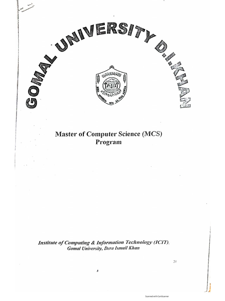 MCS Syllabus MPGC | PDF