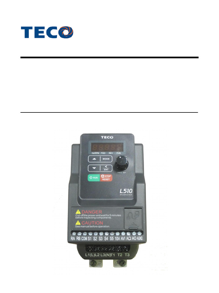 L510 Inverter Operating Manual | PDF | Power Inverter | Switch