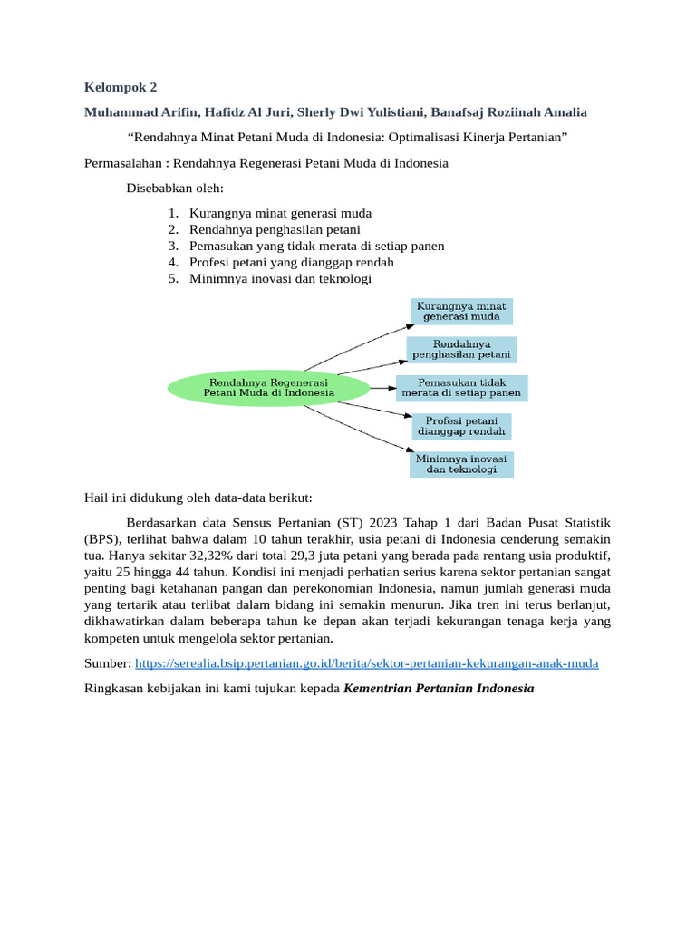 Kelompok 2_Rancangan Policy Brife | PDF