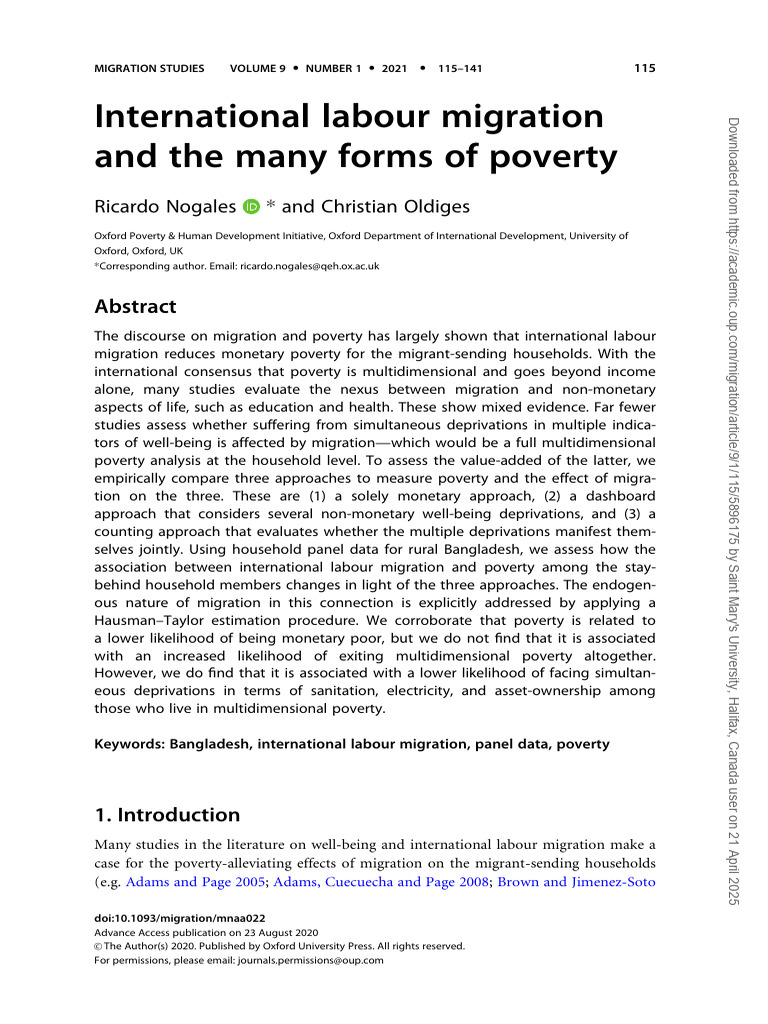 International Labour Migration | PDF | Human Migration | Poverty