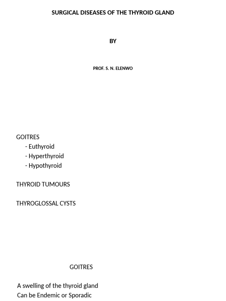 Thyroid Gland Surgical Diseases Overview | PDF | Thyroid | Thyroid Disease