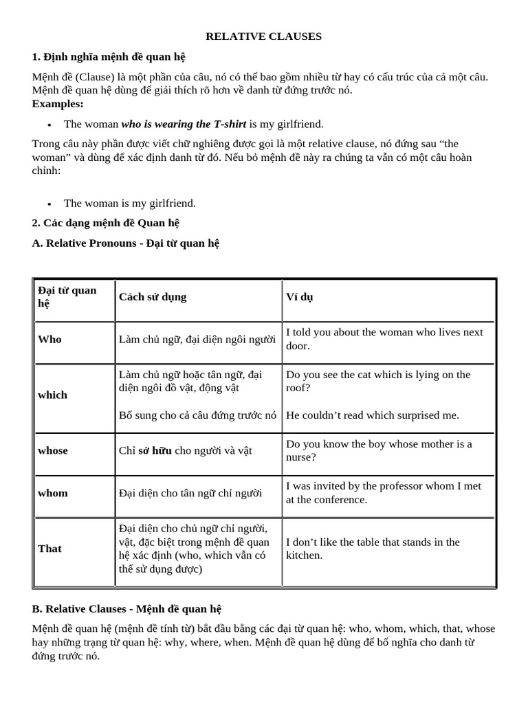 Relative Clause | PDF