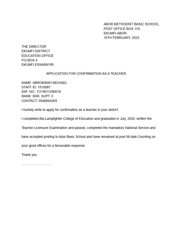 Confirmation | PDF