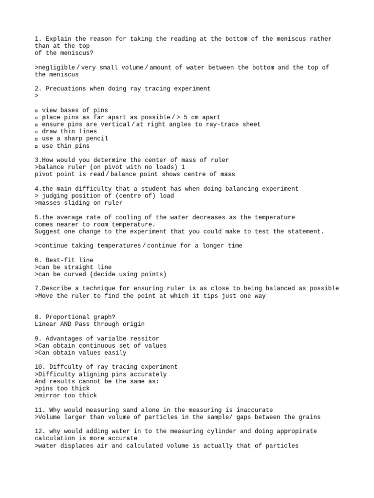 P6 Common Questions-1 | PDF | Resistor | Experiment