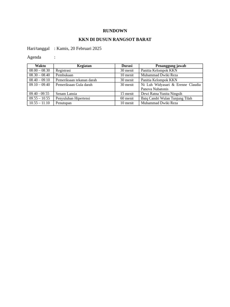 Rundown | PDF