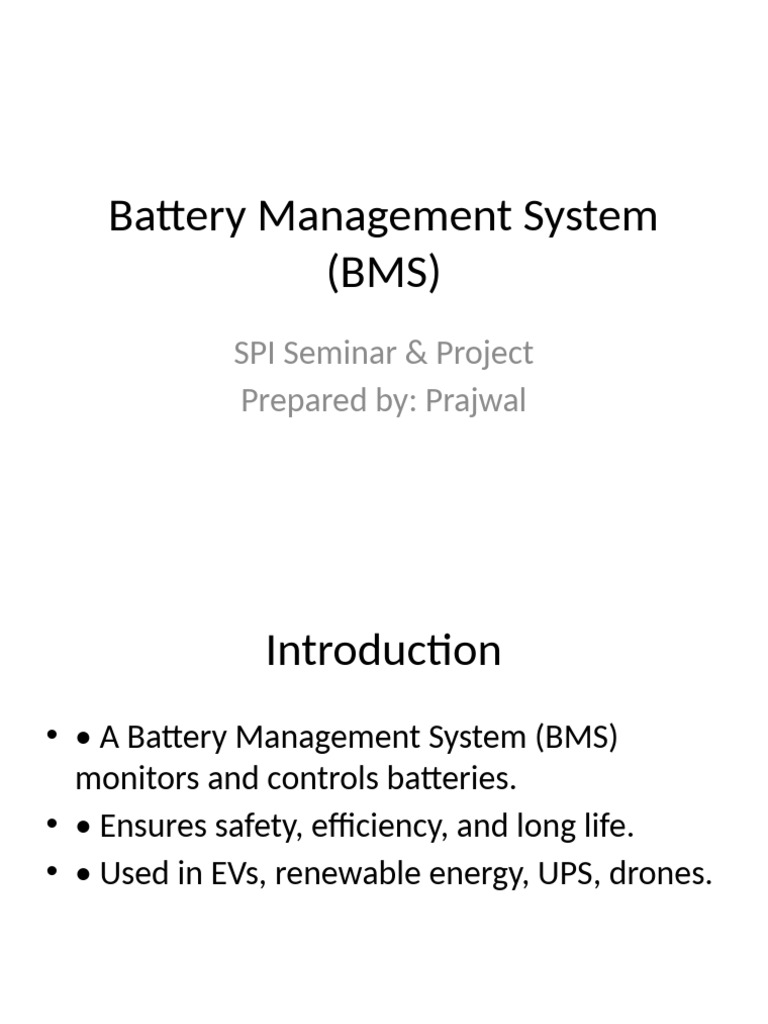 Overview of Battery Management Systems | PDF | Microcontroller ...