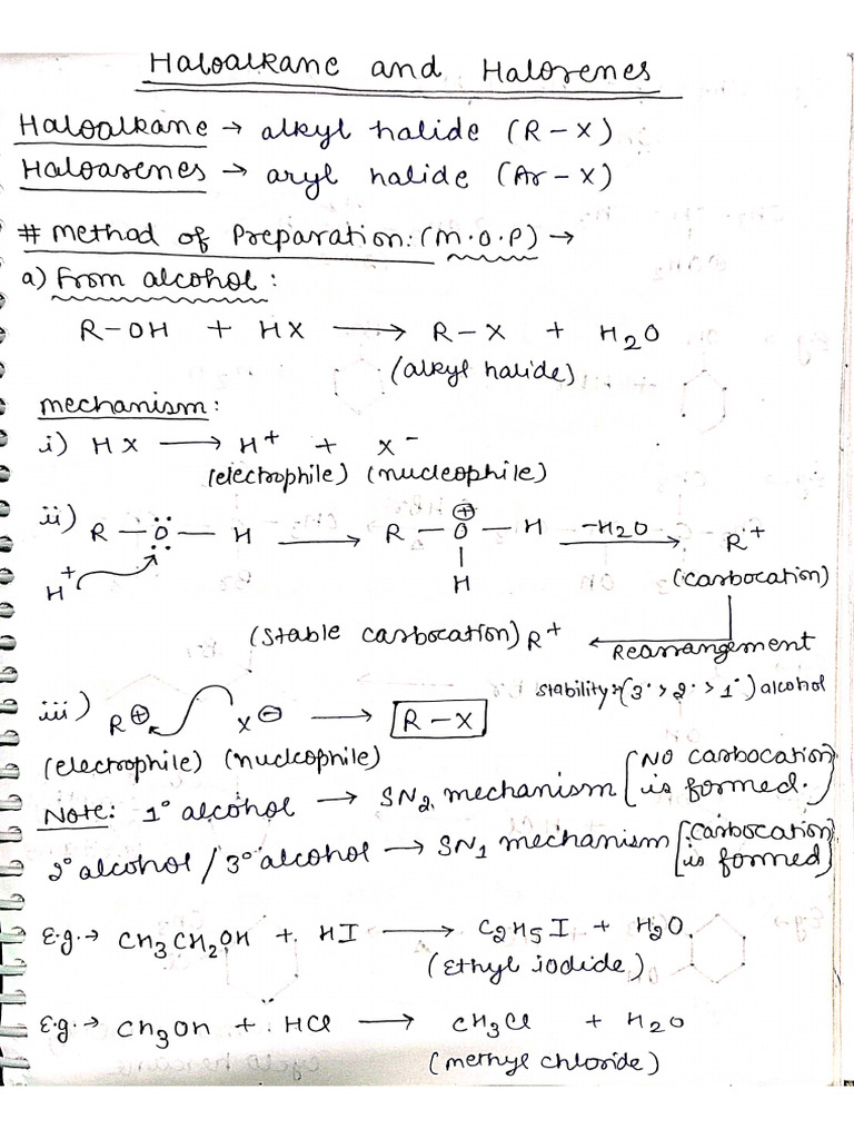 Haloalkene and Haloarene | PDF