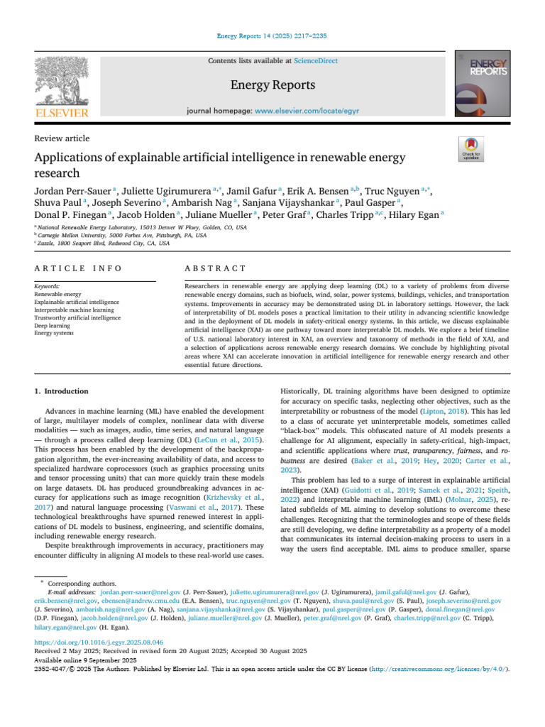 Explainable AI in Renewable Energy | PDF | Artificial Intelligence ...