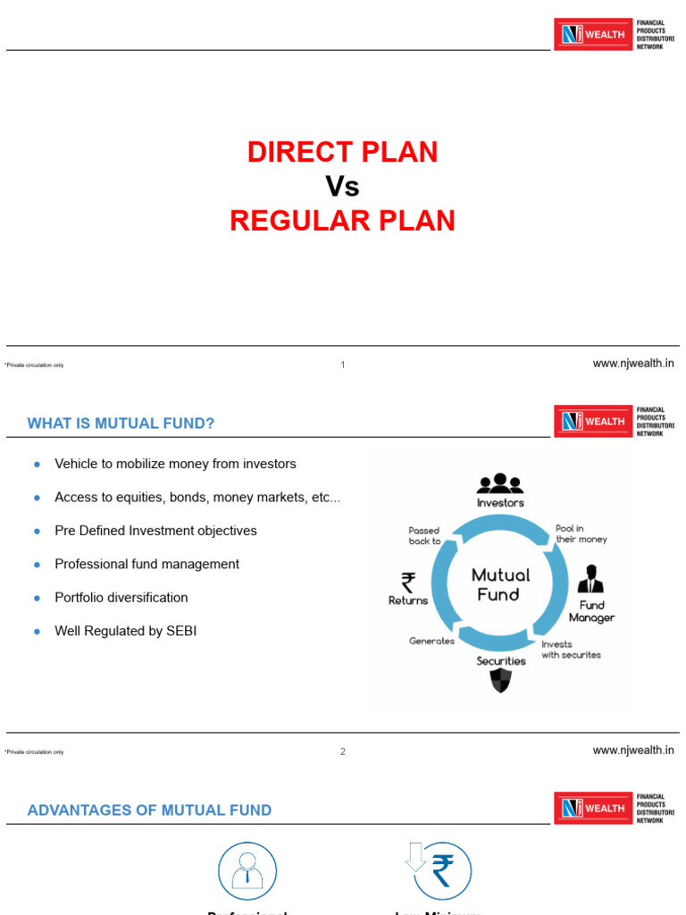 Direct vs Regular Mutual Fund Plans | PDF | Investing | Investment Fund