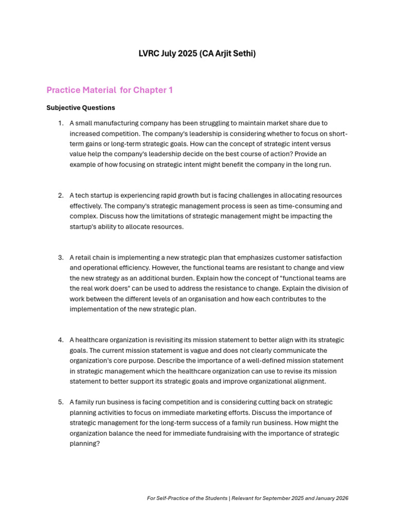 SM CH 1 pg1 | PDF | Strategic Management | Change Management