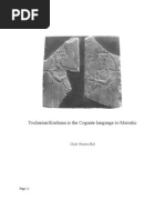 Download Tocharian the Cognate Language of Meroitic by Clyde Winters SN91594296 doc pdf