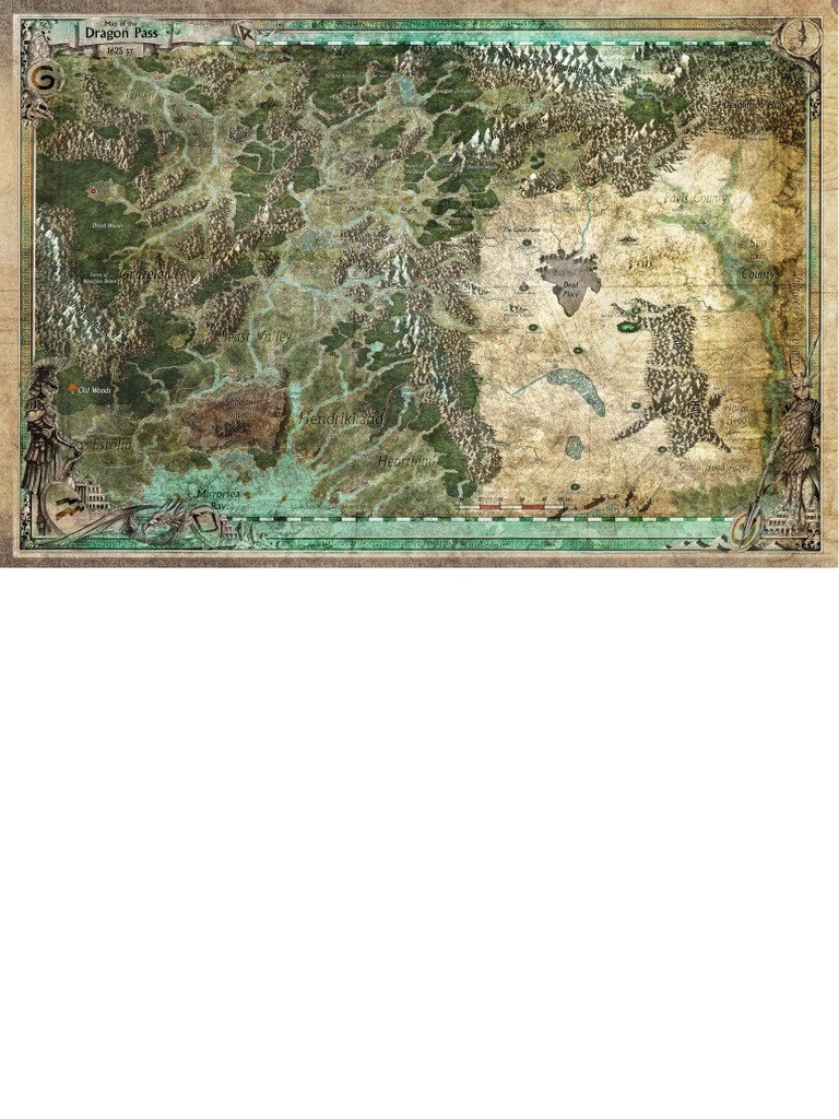 RuneQuest Glorantha (CHA4029) - Dragon Pass Map | PDF