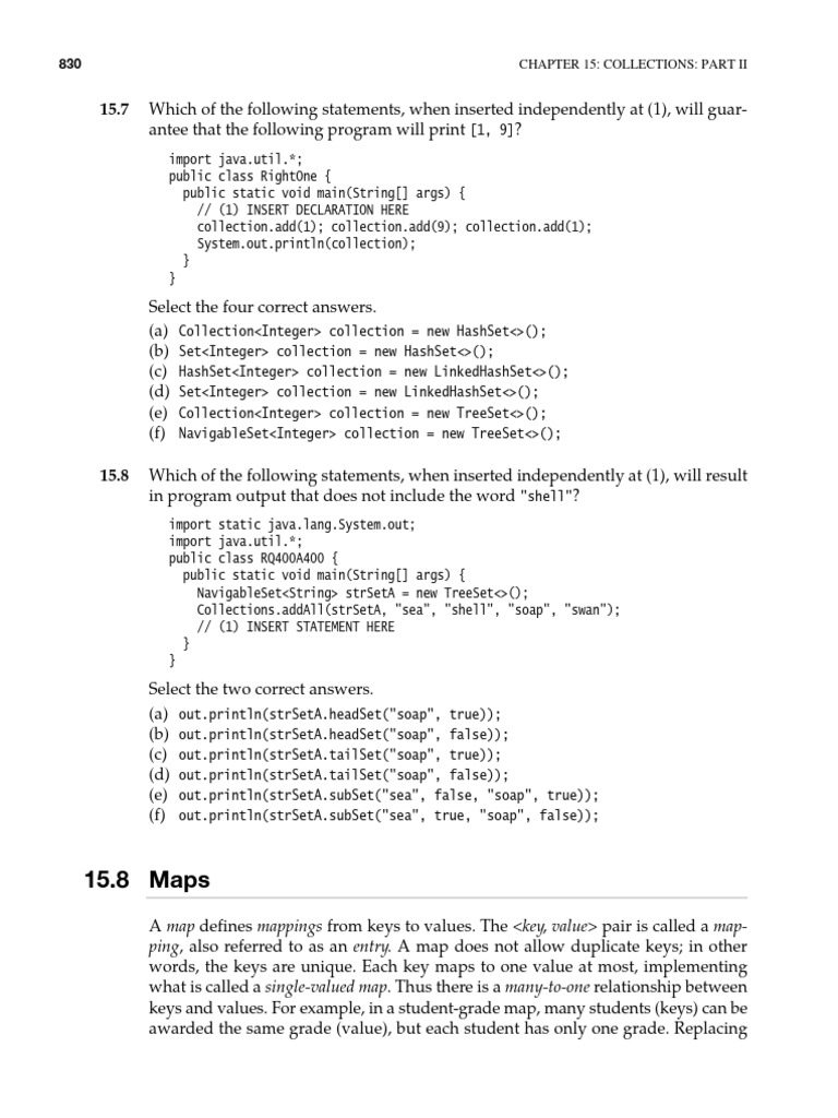 Java Collections and Maps Overview | PDF | Method (Computer Programming ...