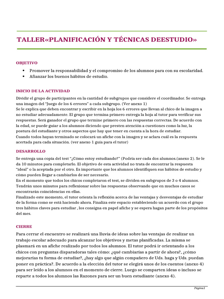 Técnicas de Estudio para Estudiantes | PDF