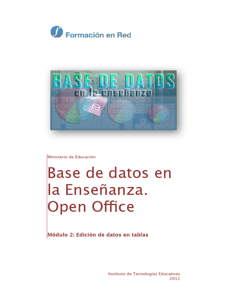 Edición de Datos en Tablas con OpenOffice | PDF | Botón (Computación ...