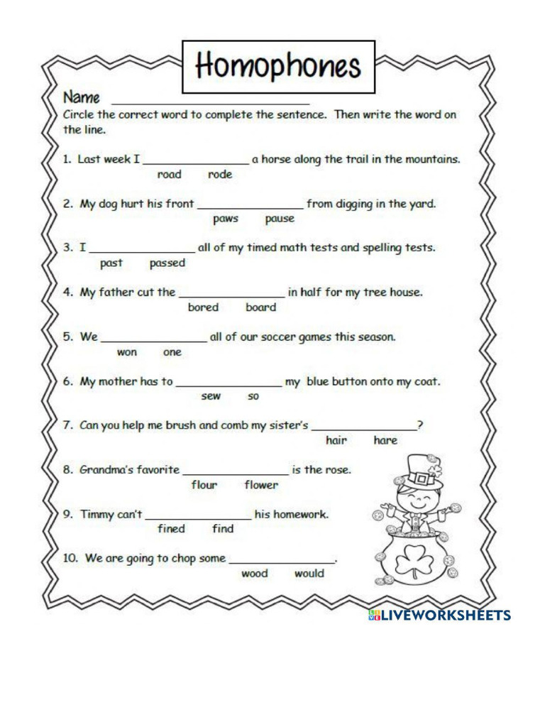 Homophones 1 | PDF