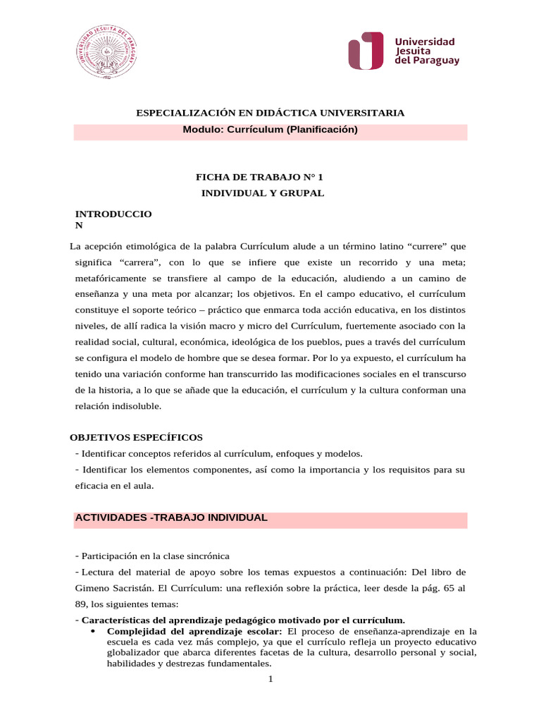 Importancia del Currículum en Educación | PDF | Plan de estudios ...