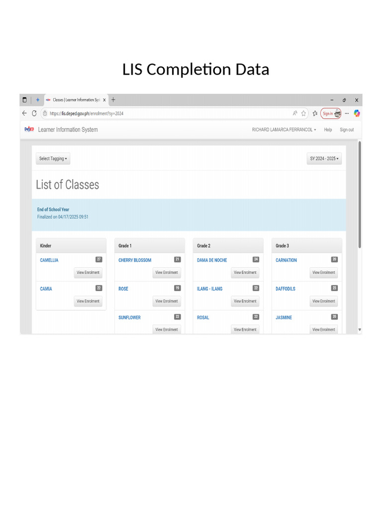 Lis Completion | PDF