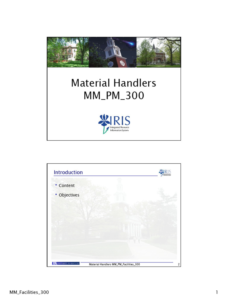 Material Handlers Training Overview | PDF | Inventory | Receipt