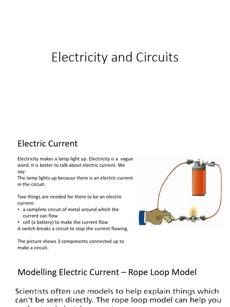 Understanding Electric Current and Circuits | PDF | Incandescent Light ...