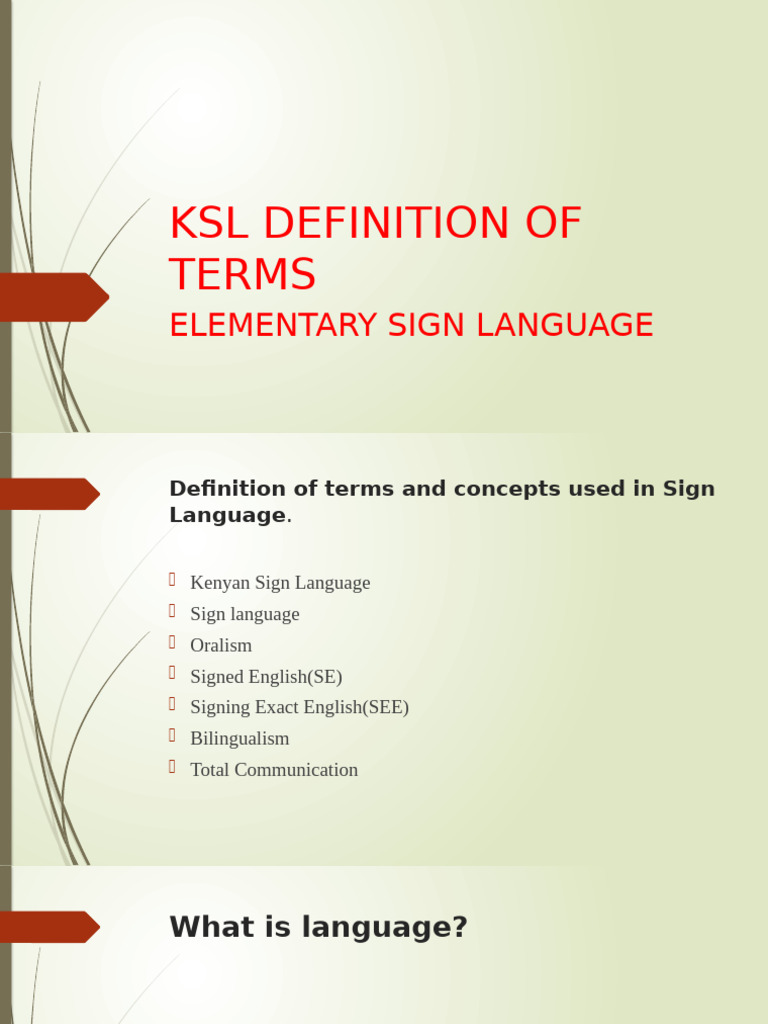 Understanding KSL and Sign Language | PDF | Sign Language | Multilingualism
