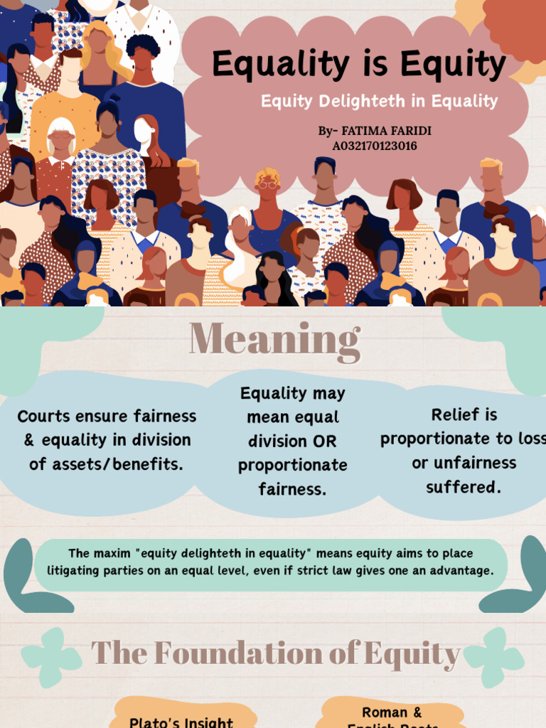 Equity Principles in Legal Context | PDF | Equity (Law) | Concurrent Estate
