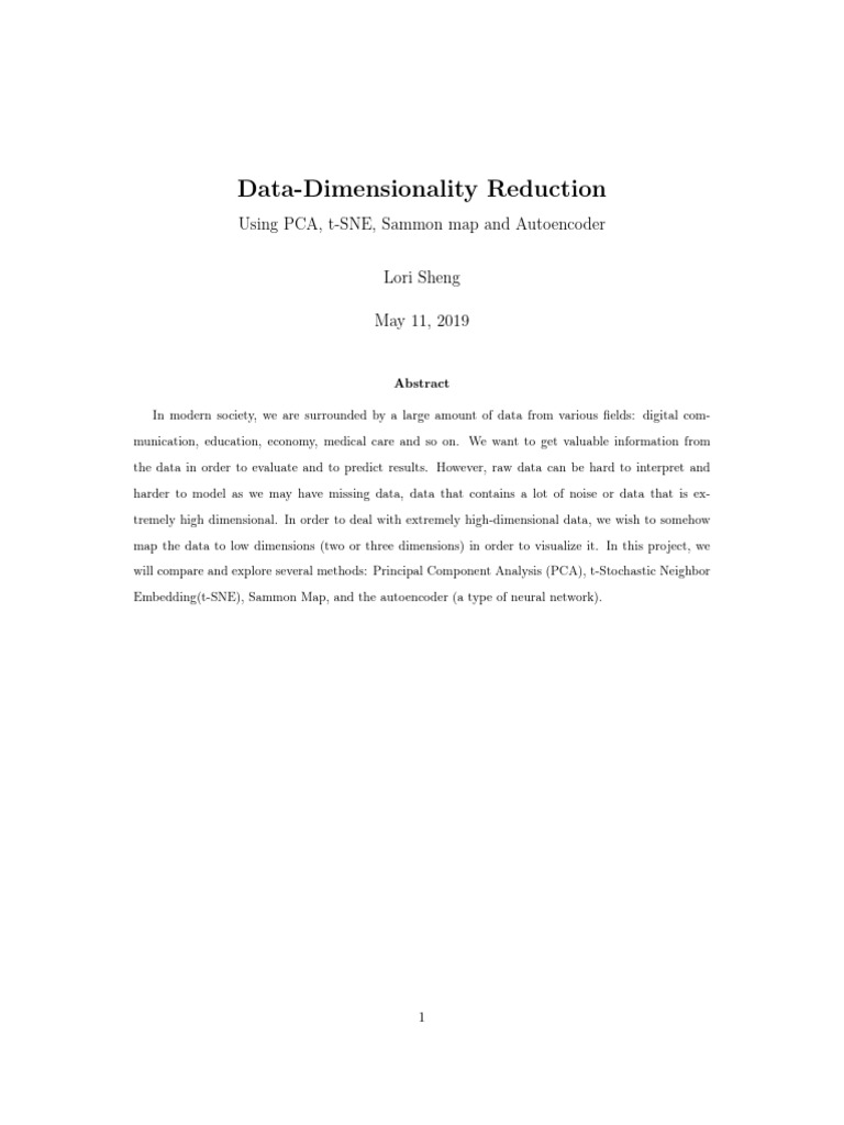 Dimensionality Reduction Techniques Explained | PDF | Eigenvalues And ...