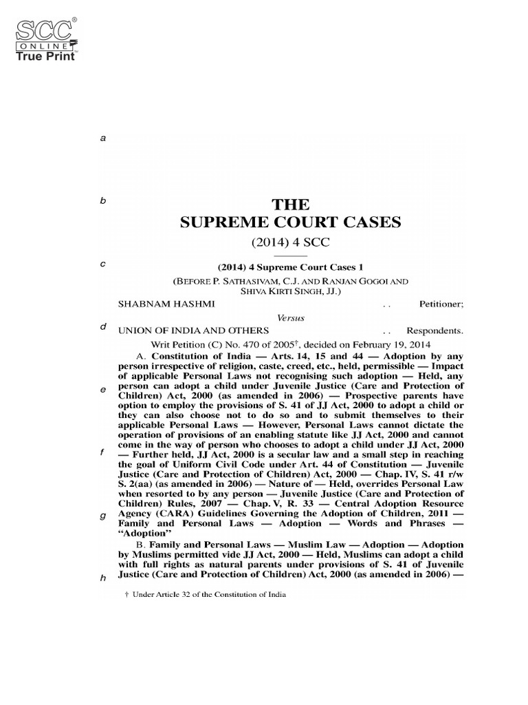 Modak Judgment Analysis: SCC 1, 2008 | PDF | Supreme Court Of The ...
