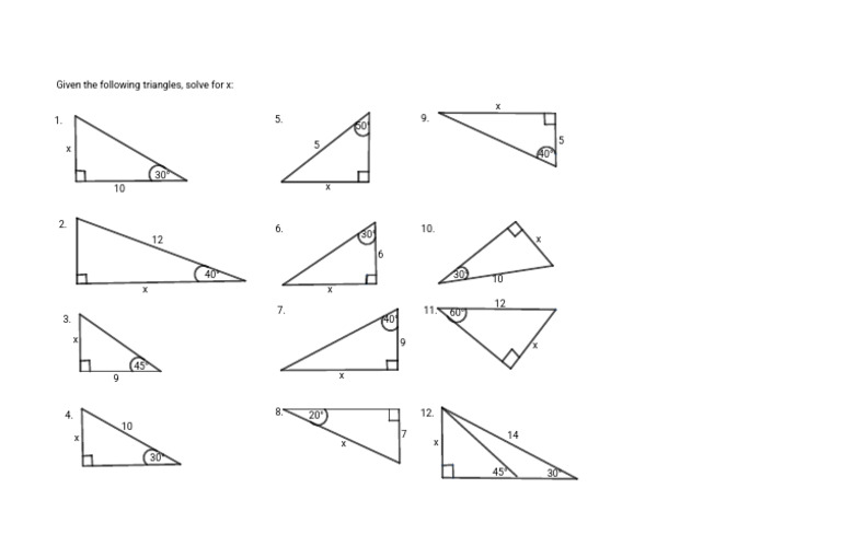 Solving Sides in Triangles | PDF