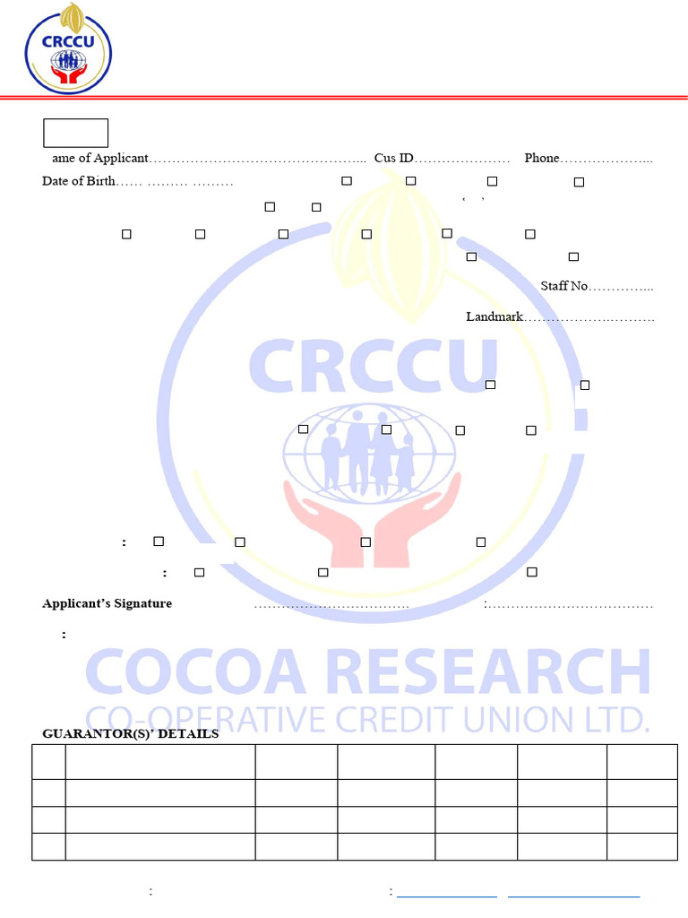 CRCCU Loan Application Form New 18-01-2024 (1) 17 | PDF | Loans | Credit