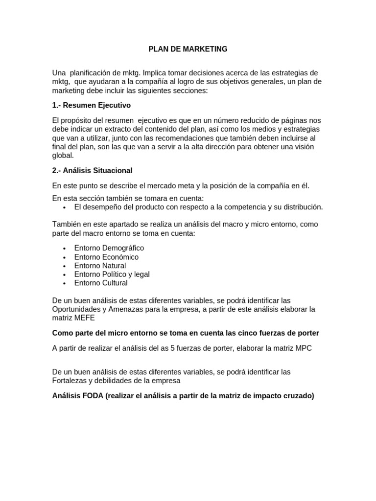 Plan de Marketing: Estrategias y Objetivos | PDF | Producto (Negocio ...