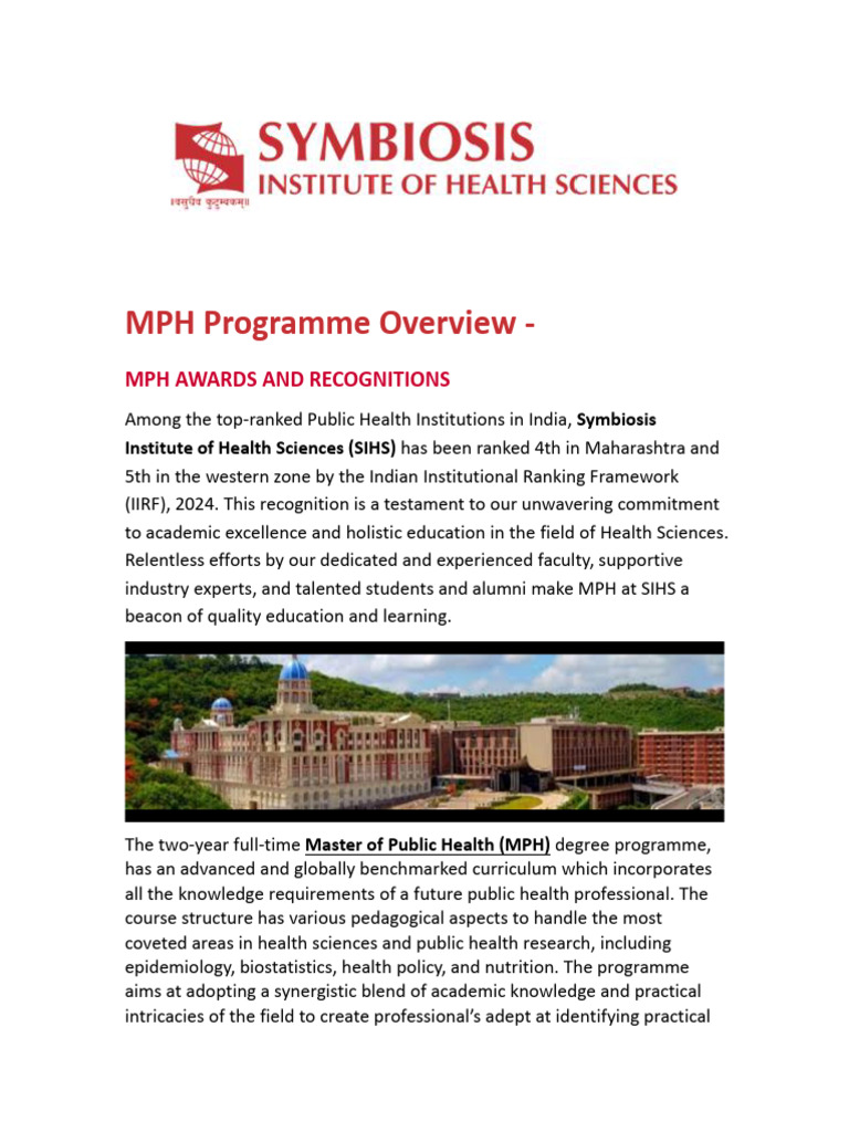 Master of Public Health | PDF | Public Health