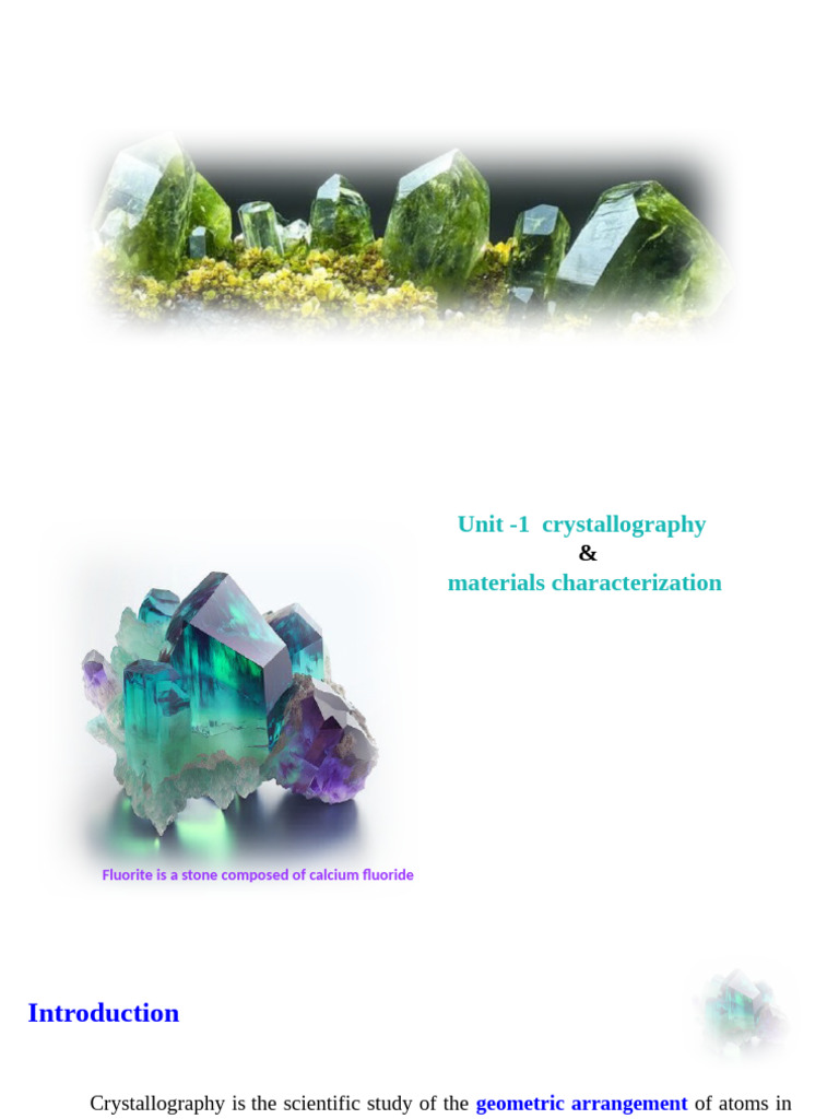 Crystallography and Material Structures | PDF | Crystal Structure | Crystal
