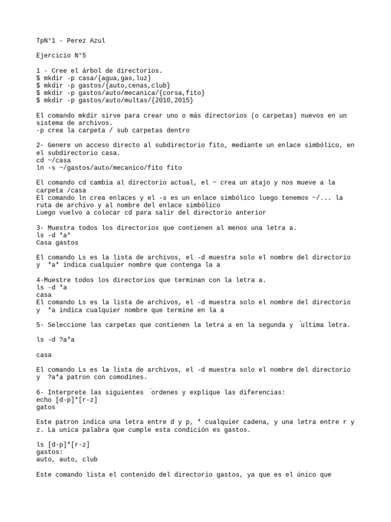 Comandos de Linux para gestión de directorios | PDF | Archivo de ...