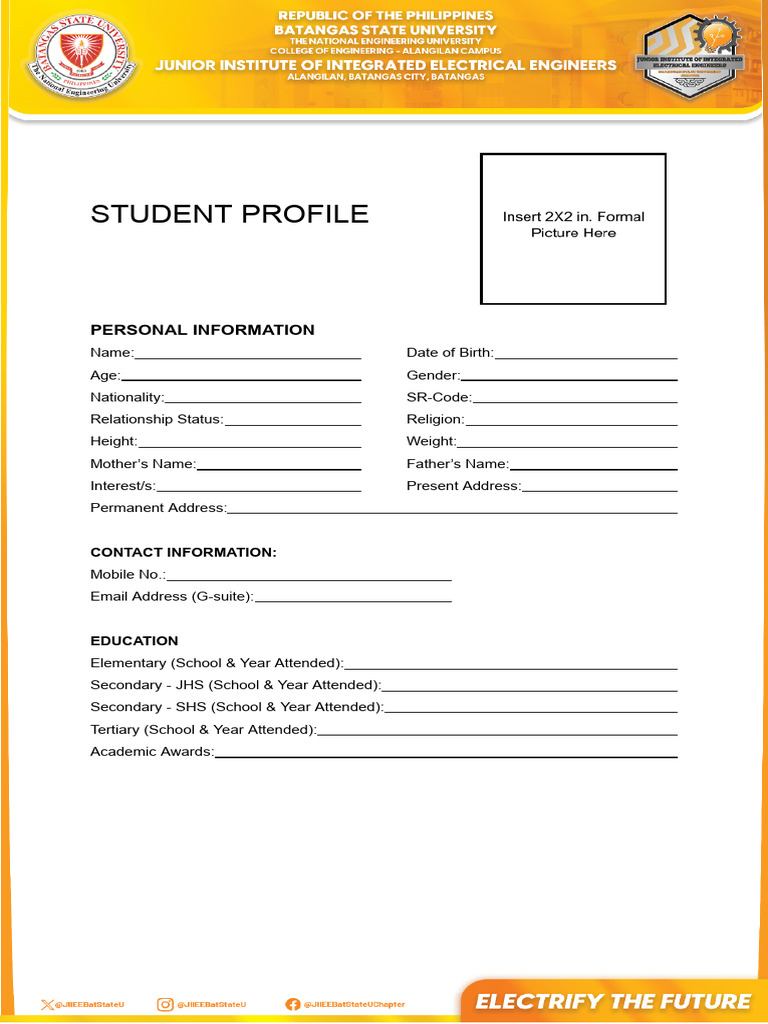 Student Profile and Academic Record | PDF | Electronic Engineering ...