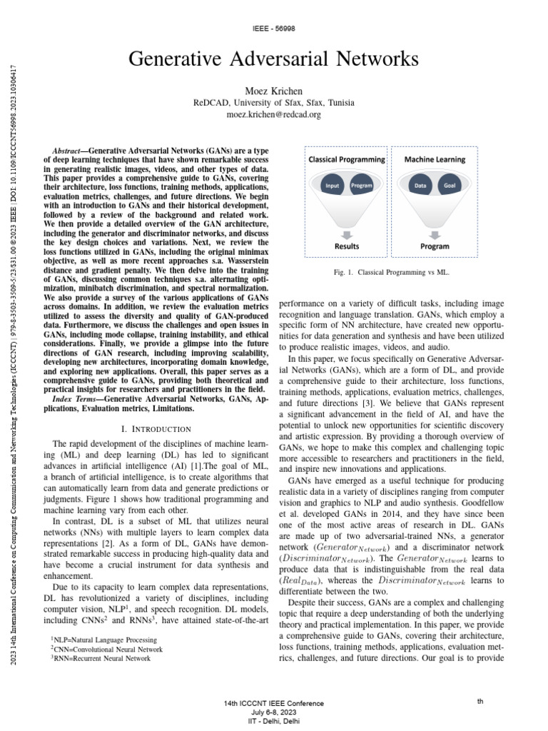 Comprehensive Guide to GANs | PDF | Machine Learning | Artificial ...